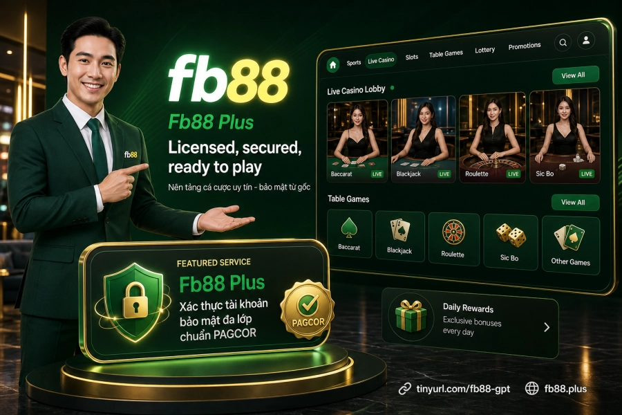 Fb88 Plus memperkenalkan platform taruhan online berlisensi PAGCOR dengan keamanan SSL